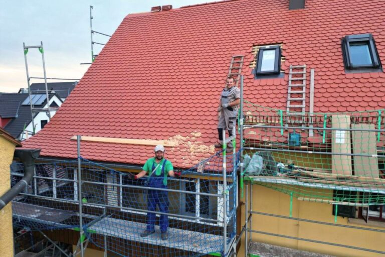 Dachfläche nach Ziegeldach Reparatur